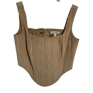 L29 GUESS TAN SOFT BONED CORSET- XS - LINGERIE